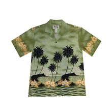 Load image into Gallery viewer, Palm Tree Silhoutte Border Hawaiian Shirt