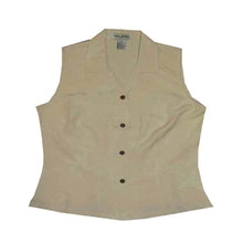 Load image into Gallery viewer, Palm Trees Yellow Sleeveless Silk Top