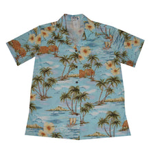 Load image into Gallery viewer, Polynesian Island Women's Camp Shirt Made In Hawaii