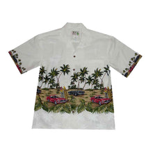 Load image into Gallery viewer, Red Car Beach Border Hawaiian Shirt