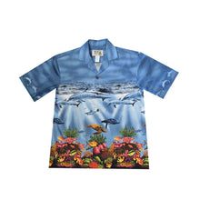 Load image into Gallery viewer, Whale On Sea Life Border Hawaiian Shirt