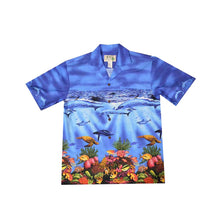 Load image into Gallery viewer, Whale On Sea Life Border Hawaiian Shirt