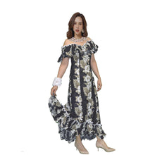 Load image into Gallery viewer, White Hibiscus Panel Cotton Muumuu Dress