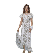 Load image into Gallery viewer, White Hibiscus Panel Cotton Muumuu Dress