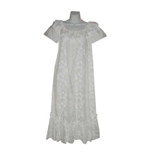 Load image into Gallery viewer, White Hibiscus Panel Long Muumuu Dress