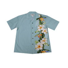 Load image into Gallery viewer, White Hibiscus Side Hawaiian Cotton Shirt