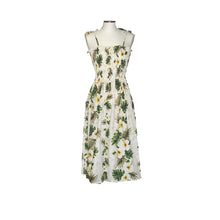 Load image into Gallery viewer, White Hibiscus Tube Top Hawaiian Dress