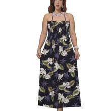 Load image into Gallery viewer, White Orchid Tube Top Maxi Hawaiian Dress