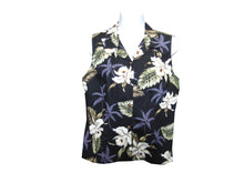 Load image into Gallery viewer, White Orchid Sleeveless Hawaiian Blouse Made In Hawaii