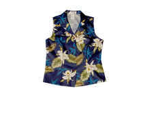Load image into Gallery viewer, White Orchid Sleeveless Hawaiian Blouse Made In Hawaii
