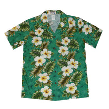 Load image into Gallery viewer, Yellow Hibiscus Women's Camp Shirt Made In Hawaii