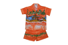 Load image into Gallery viewer, Exclusive KY’S® father and son Hawaiian shirt set in beach design