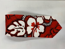 Load image into Gallery viewer, White Hibiscus Hawaiian Men's Tie