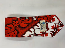 Load image into Gallery viewer, White Hibiscus Hawaiian Men's Tie