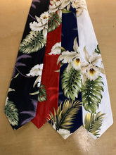 Load image into Gallery viewer, White Orchid Hawaiian Tie