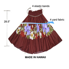 Load image into Gallery viewer, Hibiscus Green Hula Hawaiian Skirt