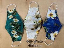 Load image into Gallery viewer, Yellow Hibiscus Hawaiian Face mask
