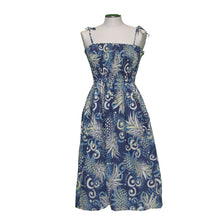 Load image into Gallery viewer, Abstract Pineapple Tube Top Hawaiian Dress