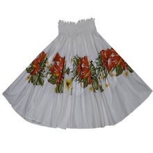 Load image into Gallery viewer, Pa'u Hula Skirt Orange Hibiscus