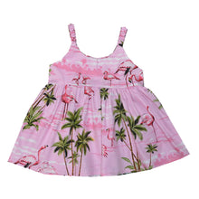 Load image into Gallery viewer, Pink Flamingo Hawaiian Girl Dress