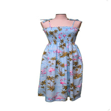 Load image into Gallery viewer, Pink Flamingo Tube Top Hawaiian Dress