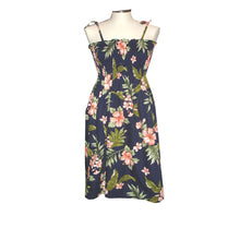 Load image into Gallery viewer, Coral Hibiscus Tube Top Hawaiian Dress