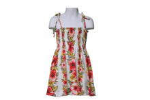 Load image into Gallery viewer, Hibiscus Print Girls Hawaiian Smocked Dress
