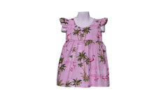 Load image into Gallery viewer, Pink Flamingo Girls Aloha Sundress with Flutter Sleeves
