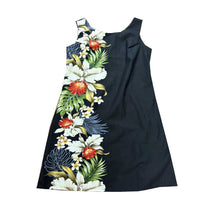 Load image into Gallery viewer, Hilo Orchid Side Hawaiian Midi Dress
