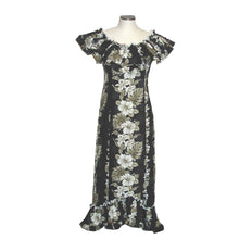 Load image into Gallery viewer, Blue Hibiscus Traditional Muumuu White Dress
