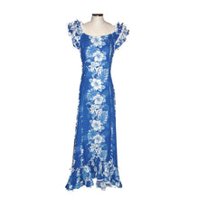 Load image into Gallery viewer, White Vintage Hibiscus Muumuu Dance Dress
