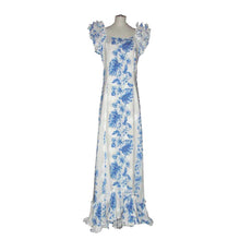 Load image into Gallery viewer, White Vintage Hibiscus Muumuu Dance Dress
