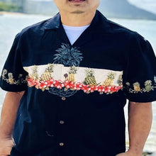 Load image into Gallery viewer, Pineapple-Print Hawaiian Shirt - Handcrafted in Hawaii with Authenticity
