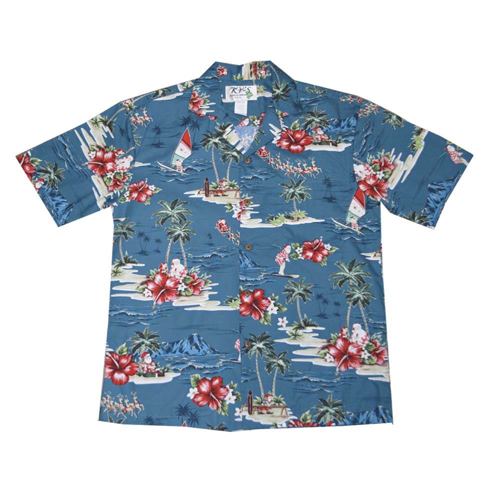 Christmas Hawaiian Cotton Shirt