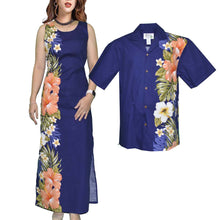 Load image into Gallery viewer, Purple Hibiscus Matchable Couple Hawaiian Dress Shirt
