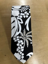 Load image into Gallery viewer, Black Lei Hibiscus Necktie
