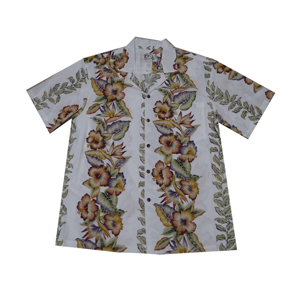 Vintage Anthurium Men's Hawaiian Cotton Shirt