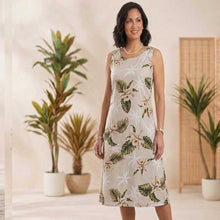 Load image into Gallery viewer, White Orchid Hawaiian Midi Dress
