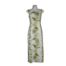Load image into Gallery viewer, Hawaii Leaf Panel Long Tank White Dress -Handmade in Hawaii
