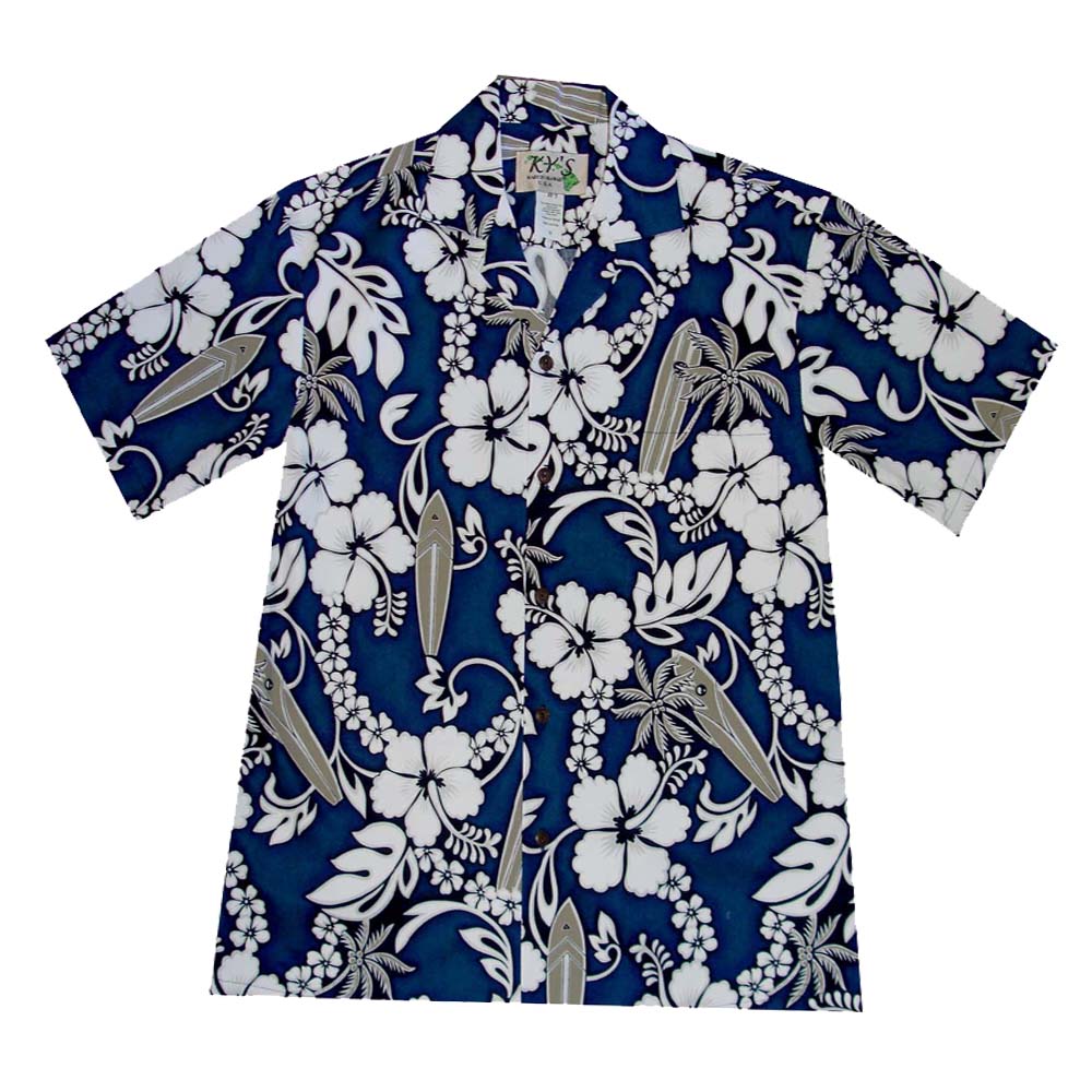 Lei Hibiscus Cotton Hawaiian Shirt for Men