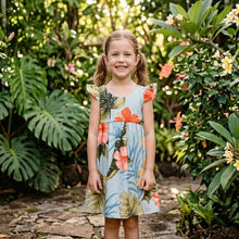 Load image into Gallery viewer, Makakilo Hibiscus Girls Aloha Sundress with Flutter Sleeves
