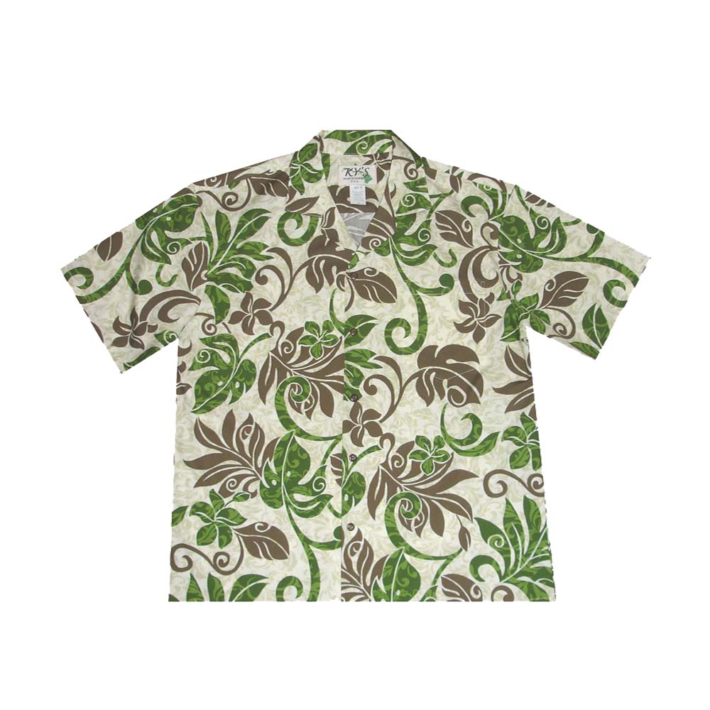 Monstera Wind Hawaiian Cotton Shirt