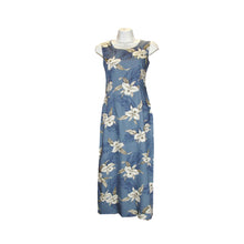 Load image into Gallery viewer, Orchid Garden Black Rayon Hawaiian Long Tank Dress
