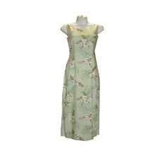 Load image into Gallery viewer, Orchid Garden Black Rayon Hawaiian Long Tank Dress
