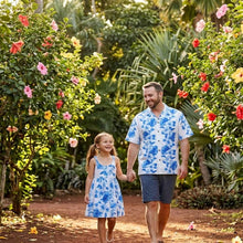 Load image into Gallery viewer, Orchid Hibiscus Daddy Daughter Hawaiian Outfits
