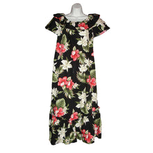 Load image into Gallery viewer, red hibiscus floral Hawaiian dress handmade in Hawaii
