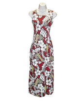 Load image into Gallery viewer, Retro Hawaiian Long Tank Red Dress -  Handmade in Hawaii
