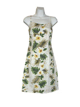 Load image into Gallery viewer, Yellow Hibiscus Short Spaghetti Hawaiian Dress
