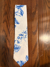 Load image into Gallery viewer, Hibiscus &amp; Orchid Blue Hawaiian Necktie

