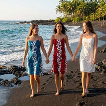 Load image into Gallery viewer, Hibiscus Short Spaghetti Hawaiian Dress
